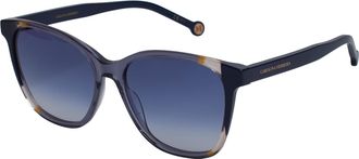 Carolina Herrera Womens Butterfly Sunglasses for Women CH0061S - Blue - One Size