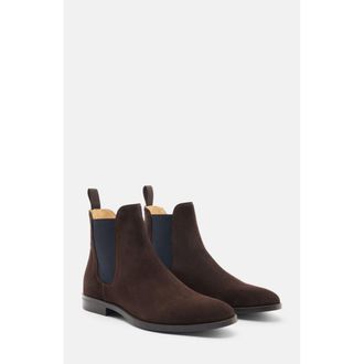 Scarosso Giacomo Chelsea Boots in Brown Suede at Nordstrom, Size 41.5