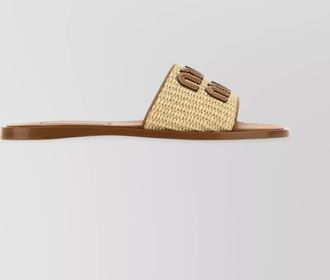 Miu Miu raffia slides