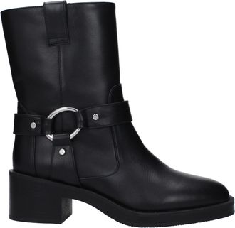 Stuart Weitzman Black Leather Ankle Womens Boots