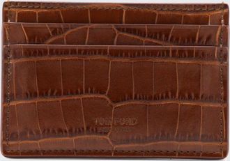 Tom Ford Portacarte di credito Tom Ford in pelle stampa cocco