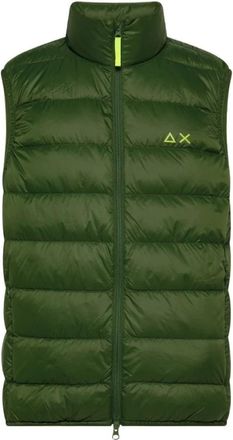 Sun 68 Piumino - Heren - Bodywarmers - Groen - 2XL - Leer - Jassen