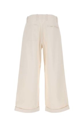 Etro Stretch Cotton Wide-Leg Trousers - White