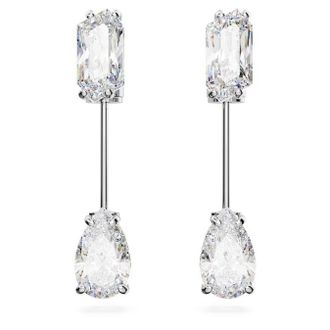 Swarovski Rhodium Plated Mesmera Bar Earrings