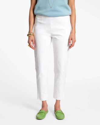 Frances Valentine Lucy Cotton Stretch Pants In White