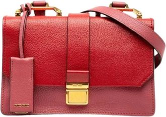 Miu Miu Pre-owned Cross Body Bags, female, Red, Size: ONE SIZE Pre-owned Leather Shoulder Bag
