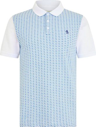 Original Penguin Geborduurd poloshirt voor heren met normale pasvorm (Wit)