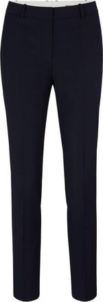 BOSS virgin wool cropped trousers - women - Virgin Wool/Cotton - 38 - Blue