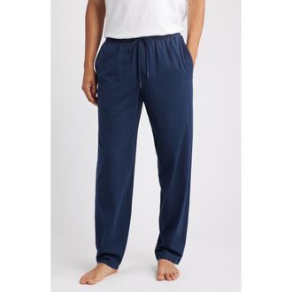 Nordstrom Cotton & Tencel Modal Lounge Pants in Navy Still at Nordstrom, Size Large