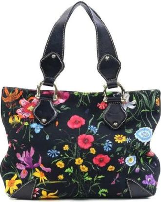 Gucci Pre-owned Handbags, female, Multicolor, Size: ONE SIZE Pre-owned Vintage Canvas Handbag