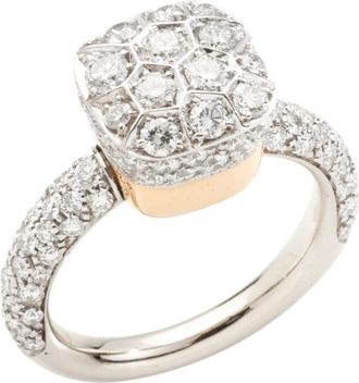 POMELLATO Klassieke Nude Ring met Diamant - Dames - Ringen - Grijs - 55 MM - Accessoires