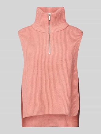 OPUS Regular Fit Strick-Cape mit Troyer-Kragen Modell ABIBO in Lachs, Größe 1