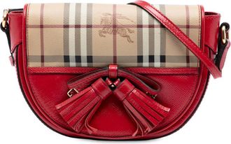 Burberry Pre-owned Burberry Patent Leather and Haymarket Check Coated Canvas Maydown Crossbody Ladies 2PQLMD8W2Y99ITFL