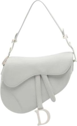 Dior Pre-owned Saddle bag - Dames - Vintage Schoudertas - Wit - ONE Size - Leer - Vintage