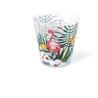 Excelsa Excelsa Tropical Set 6 Bicchieri Acqua, Vetro, Decorazioni Tropicali