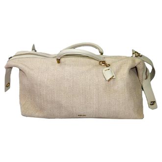 Cult Gaia Adah Weekender Bag in Cream Raffia