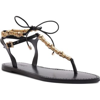 Schutz Nia Ankle Strap Sandal in Black at Nordstrom, Size 7.5
