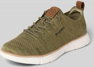 Bugatti Sneaker mit Label-Details Modell Pasadena in Khaki, Gr&ouml;&szlig;e 40