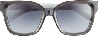 Marc Jacobs 53mm Rectangle Sunglasses in Grey Black at Nordstrom Rack