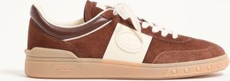 Valentino Garavani Sneaker Low Top Upvillage In Crosta E Vitello Nappato Uomo MARRONE/AVORIO 40.5