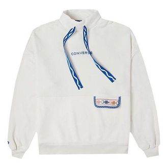 Converse (WMNS) Converse Tapesyt Crew Sweatshirt Asia Sizing White 10025059-A01