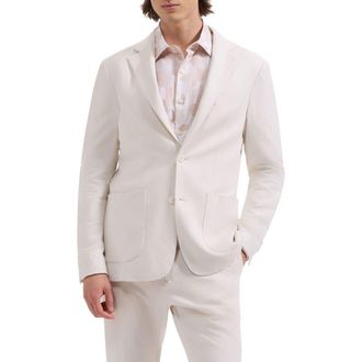 Bugatchi Aerolinen Linen Blend Sport Coat in Ivory at Nordstrom, Size 42