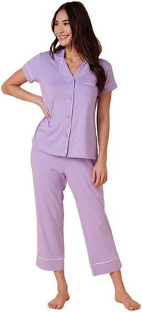 The Cats Pajamas Pima Knit Capri Set in Lilac at Nordstrom, Size X-Large