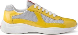 Prada Americas Cup lakleren sneakers - Geel