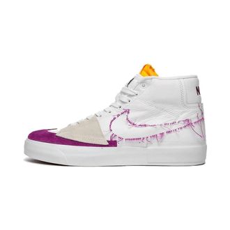 Nike Fitness, Heren, Wit, 45 1/2 EU, Leer, SB Zoom Blazer Mid Edge