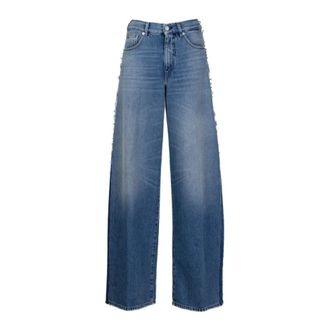 Nine In The Morning Gea Wide Jeans - Dames - Loose Fit Jeans - Blauw - W28 - Katoen - Jeans
