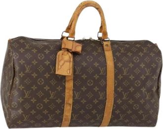 Louis Vuitton Pre-owned Weekend Bag - Dames - Vintage Weekendtas - Bruin - ONE Size - Vintage