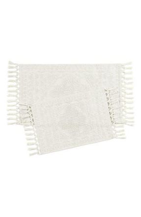 French Connection Nellore Fringe 2-Piece Bath Rug in Ivory at Nordstrom Rack