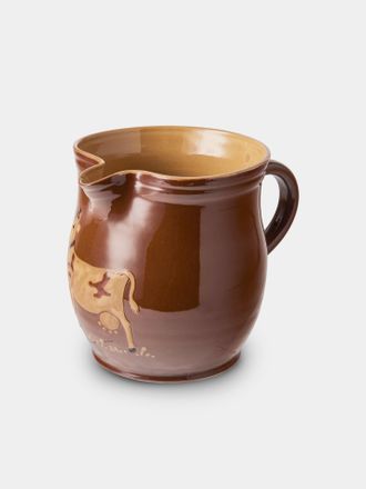Poterie d'&Eacute;vires Cows Hand-Painted Ceramic Medium Jug