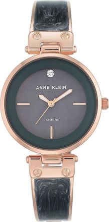 Anne Klein Womens Bangle Grey Dial Watch