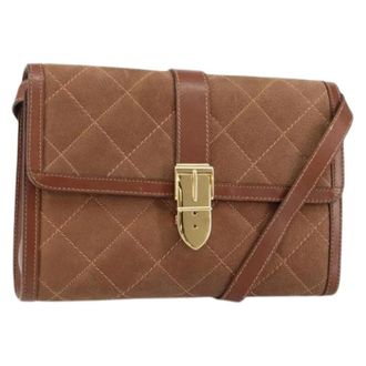 Gucci Pre-owned Cross Body Bags, female, Brown, Size: ONE SIZE Pre-owned Suede Cross Body Bag