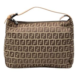Fendi Pre-owned Shoulder Bags, female, Brown, Size: ONE SIZE Pre-owned Vintage Shoulder Bag