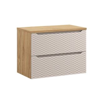 Petits Meubles Mueble bajo lavabo encimera estratificado Beige marr&oacute;n