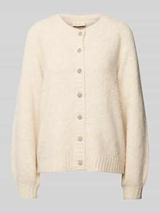 Freequent Cardigan mit durchgehender Knopfleiste Modell LOUISA in Beige, Gr&ouml;&szlig;e S