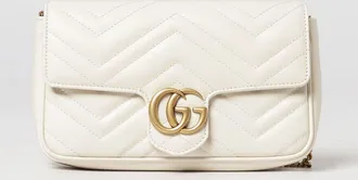 Gucci Mini borsa a spalla GG Marmont in nappa matelass&eacute; chevron
