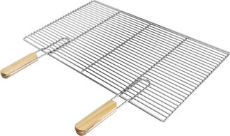 ECD Germany Ecd Germany Parrilla Para Barbacoa 67 X 40 Cm Con 2 Asas Extra&iacute;bles, Rejilla Rect&aacute;ngular Para Asador U Horno De Acero Inoxidable Resistente A La Corro