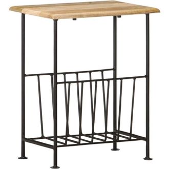vidaXL vidaXL Portariviste 40x30x50 cm in Legno Massello di Mango e Acciaio