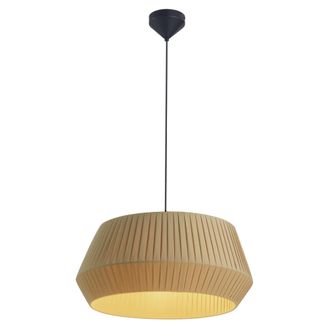 Nordlux Modern Indoor Pendant Light Brown Textile E27 Hand Pleated - Mains Powered, IP20 in Beige