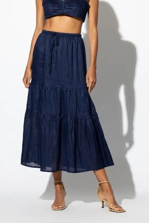 Lusana Bria Skirt In Navy