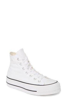 Converse Chuck Taylor All Star Lift High Top Platform Sneaker in White/Black/White at Nordstrom Rack, Size 7.5