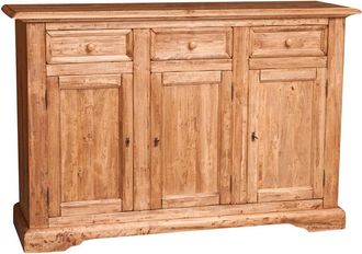 Biscottini International Alacena Country De Madera Maciza De Tilo Acabado Con Efecto Natural 156x45x103 Cm