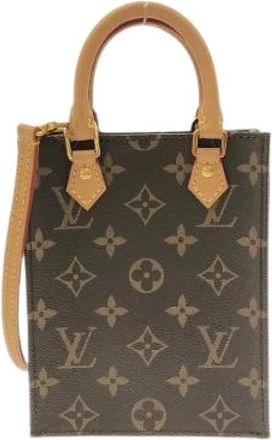 Louis Vuitton Pre-owned Petit Sac Plat Monogram Bag - Dames - Vintage Mini Tas - Bruin - ONE Size - Vintage
