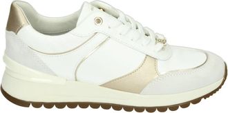 Geox Sportieve Lage Damesschoenen Wit Patroon - Dames - Sneakers - Beige - 39 EU - Schoenen