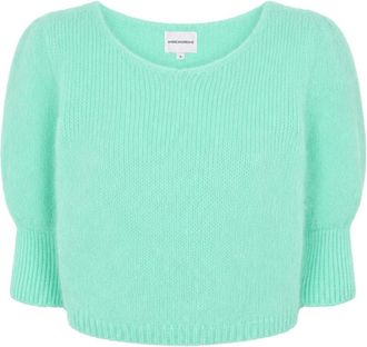Americandreams Koa Alpaca Pullover - Dames - Ronde hals truien - Groen - S - Wol - Truien & Vesten