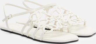 Loewe Paulas Ibiza Petal Anagram leather sandals
