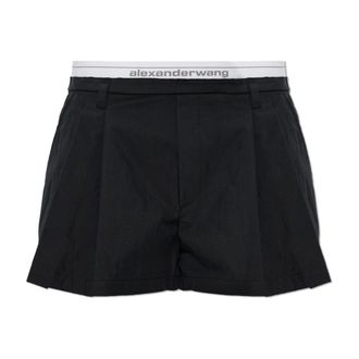 Alexander Wang Alexander Wang, Short Shorts, female, Black, Size: L Logo Shorts